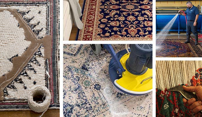 rug cleaning and repairing process